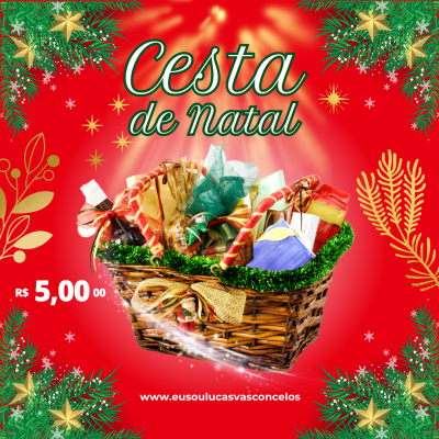 cesta de natal feliz